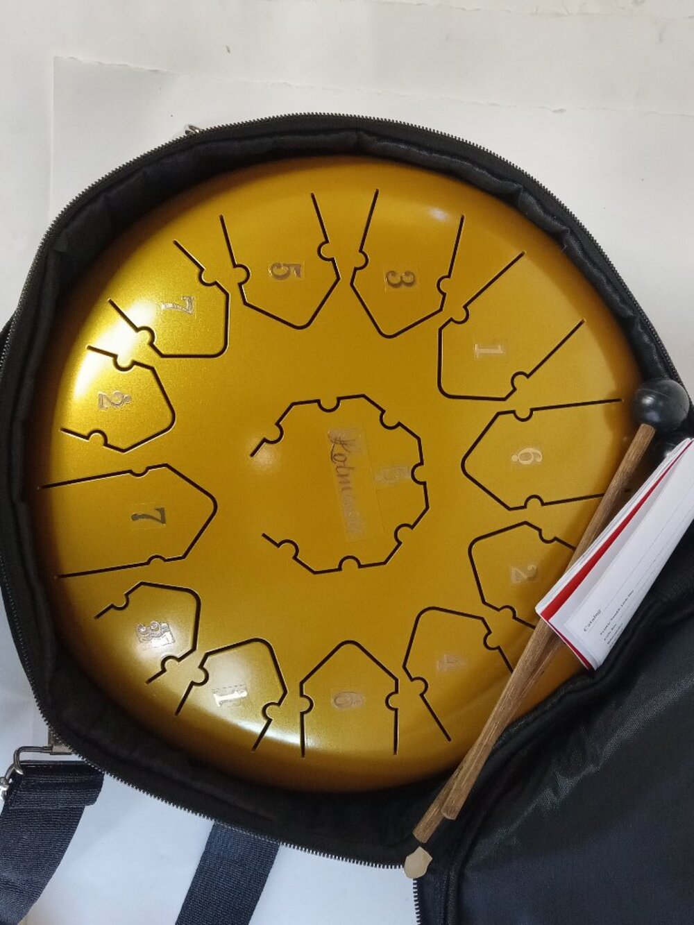 Steel Tongue Drum 12 Inch 13 Note Steel Hand Drum w Bag Lotmusic Percussion